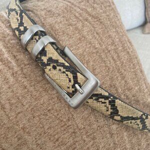 Perry Ellis Snake Skin Belt Leather Belt 38 in.